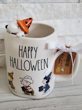 Rae Dunn PEANUTS Happy HALLOWEEN mug New Release